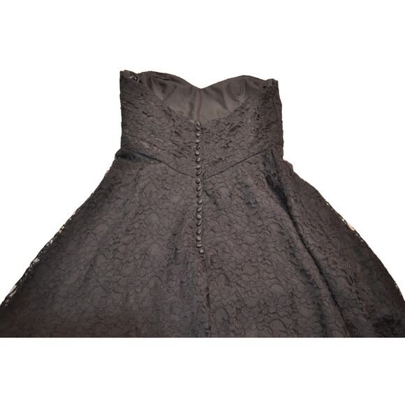 Mori‎ Lee By Madeline Gardner Black Lace Strapless Sweetheart A-Line Dress US 20 - Picture 2 of 7
